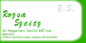 rozsa szeitz business card